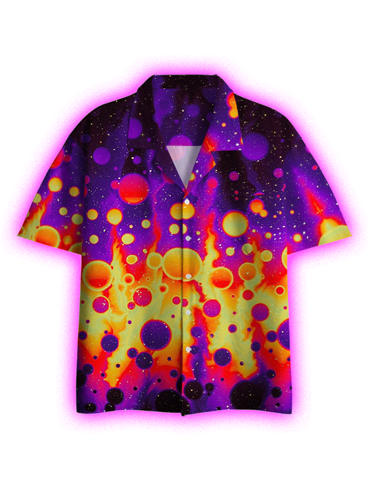 Cosmic Bubble Burst Button Up Pocket Shirt