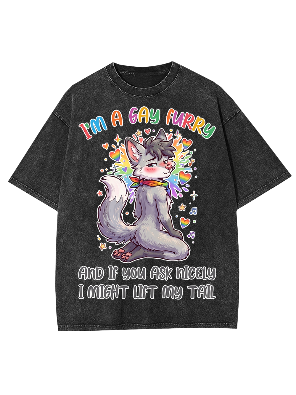 I'M A GAY FURRY AAA WASHED TSHIRT