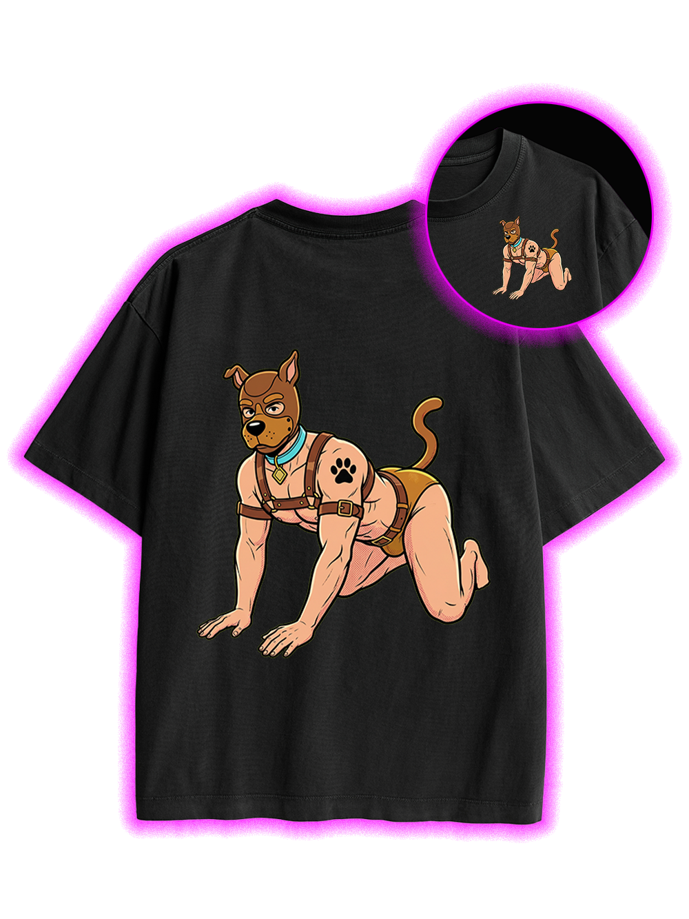 HUMAN PUP PLAY AAA BACKPRINT TSHIRT