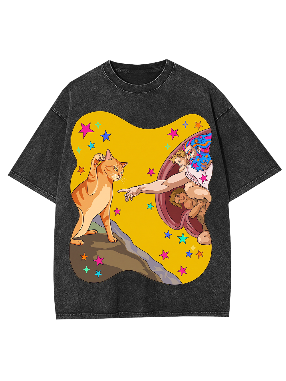 GOD CAT TOUCH AAA WASHED TSHIRT