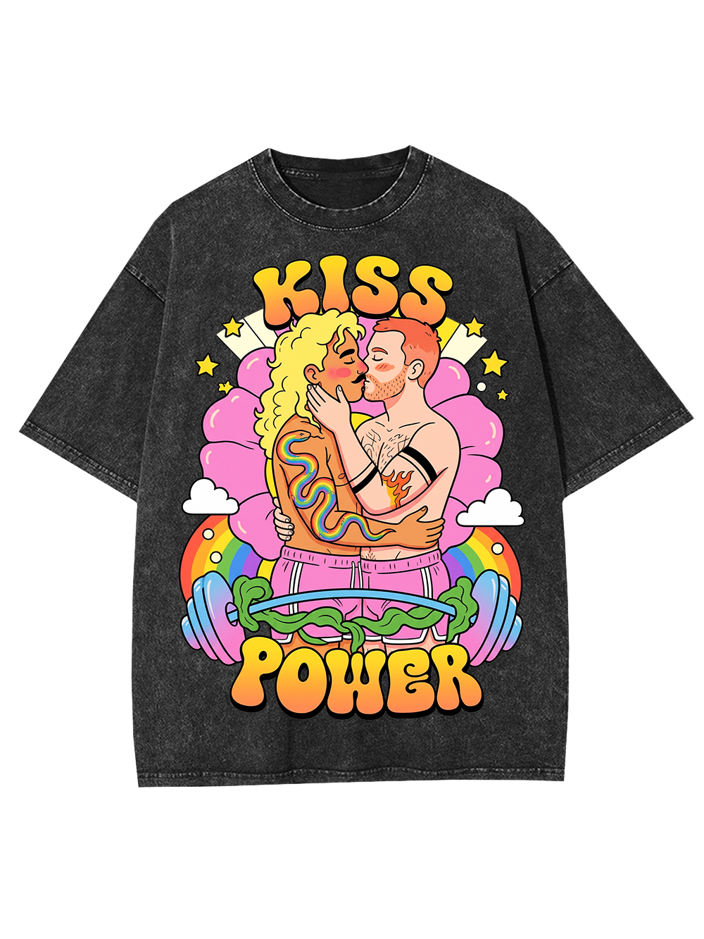 KISS POWER AAA WASHED TSHIRT