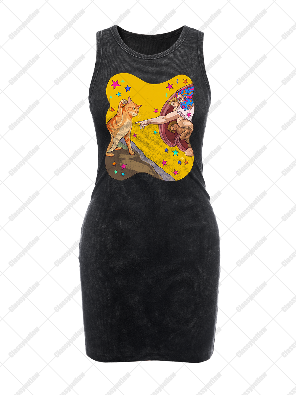 GOD CAT TOUCH VINTAGE BODYCON TANK DRESS