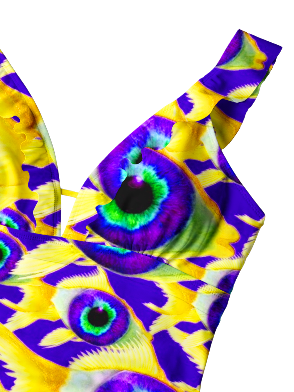 EYE STORM V-NECK ONE PIECE SWIMSUIT