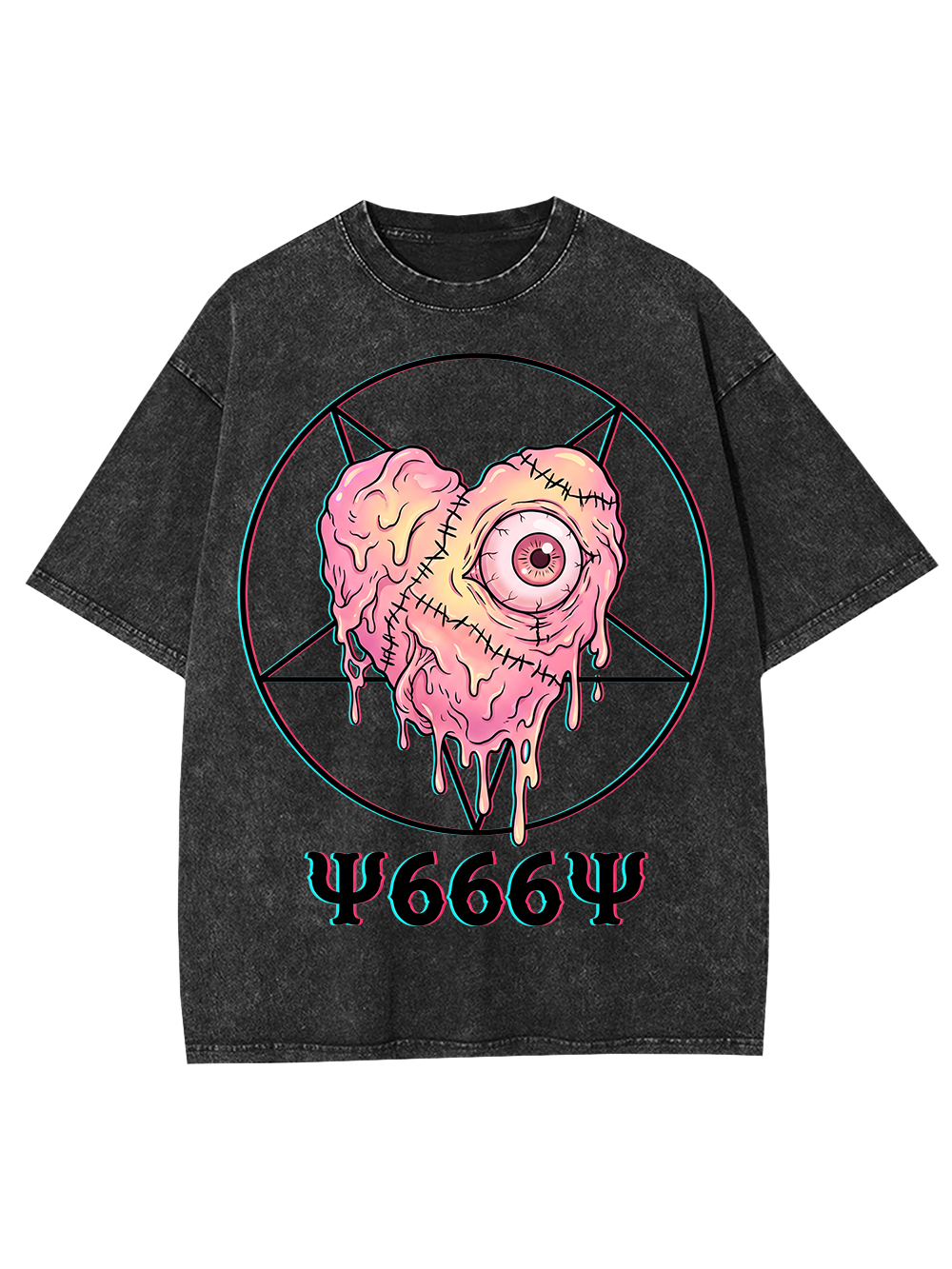 EYEBALL HEART AAA WASHED TSHIRT