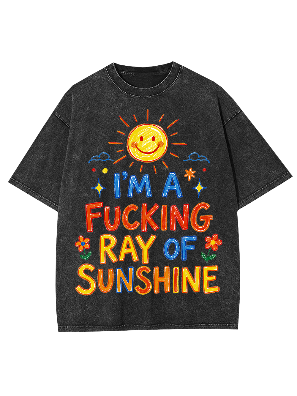 RAY OF SUNSHINE MESH JERSEY AAA WASHED TSHIRT