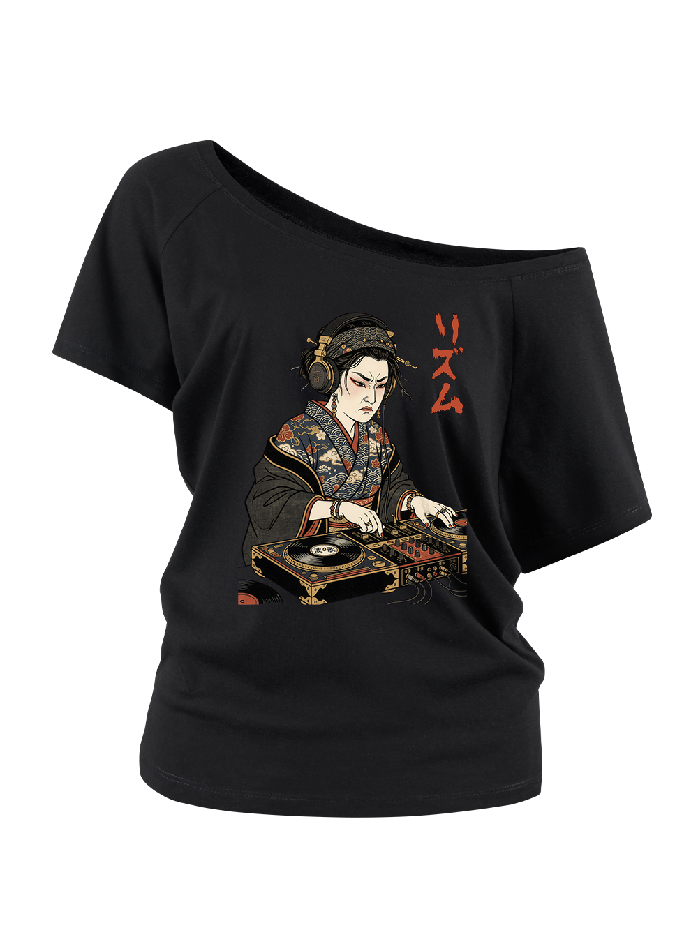 GEISHA DJ RHYTHM OFF SHOULDER SHIRTS