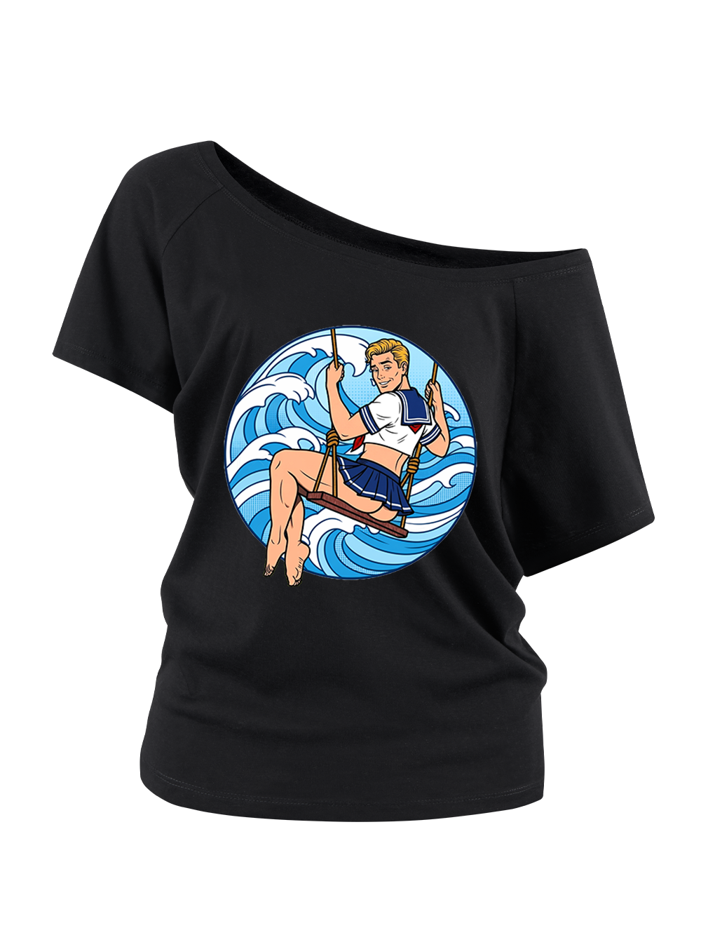 SAILOR SWING OFF SHOULDER TSHIRT