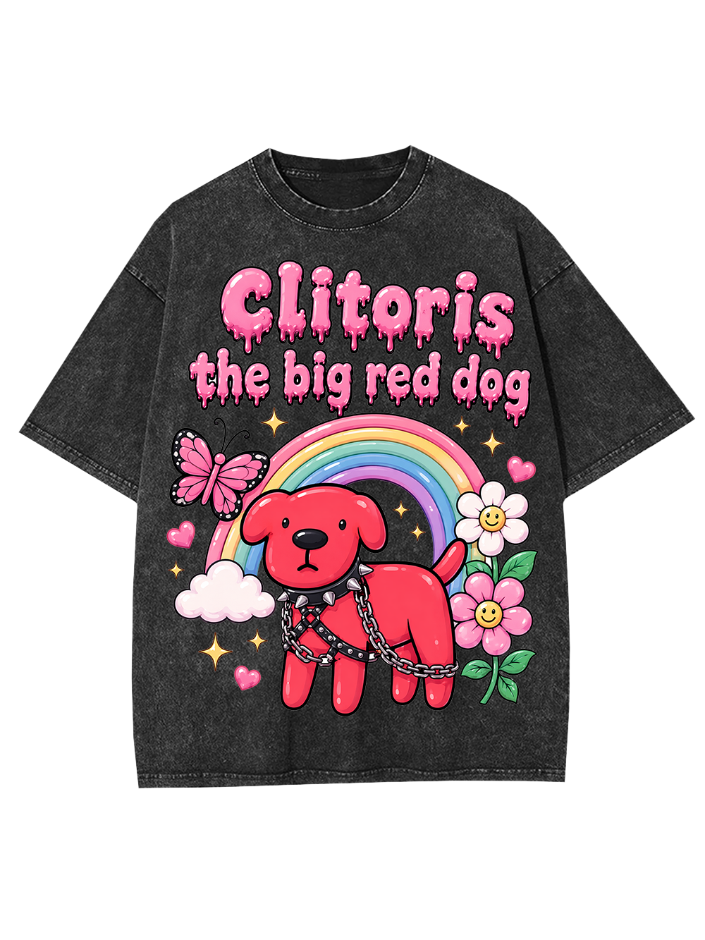 RED DOG CLITORIS AAA WASHED TSHIRT