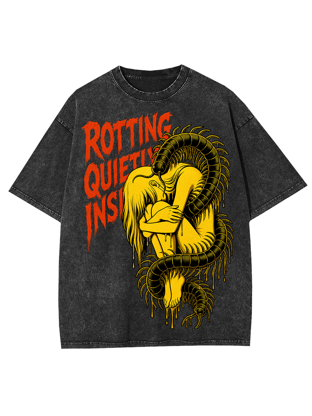 ROTTING QUIETLY INSIDE AAA WASHED TSHIRT