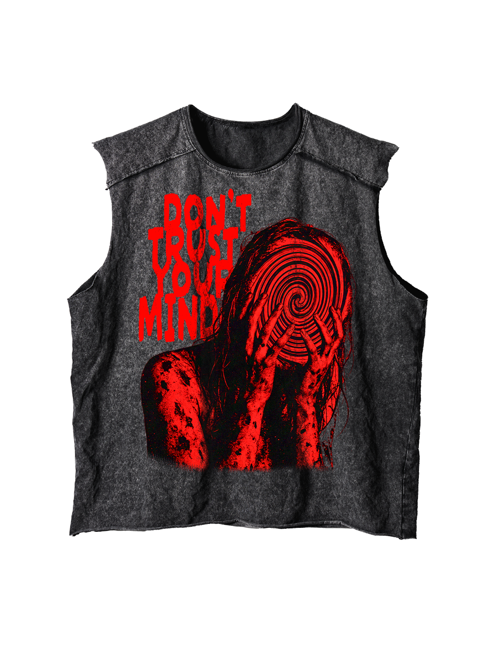 DON’T TRUST MIND DISTRESSED TANK