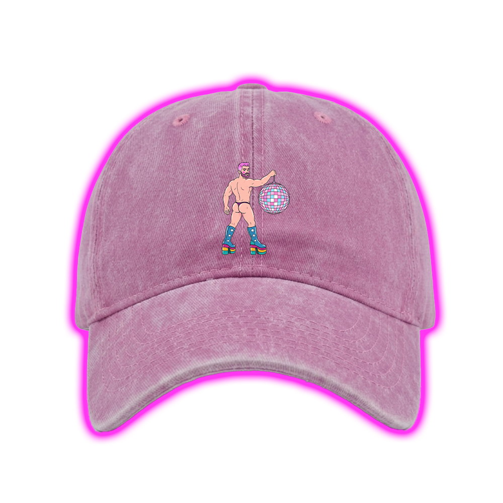 DISCO DIVA DUDE WASHED VINTAGE BASEBALL CAP