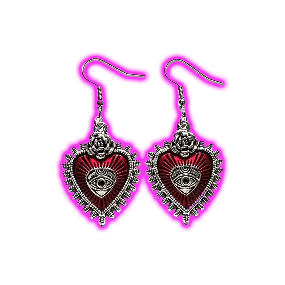 BLOOD‑RED EYES EARRINGS