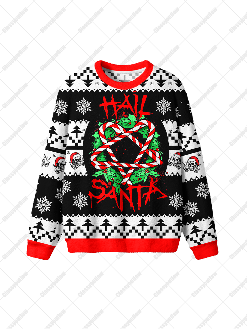HAIL SANTA UGLY CHRISTMAS SWEATSHIRT