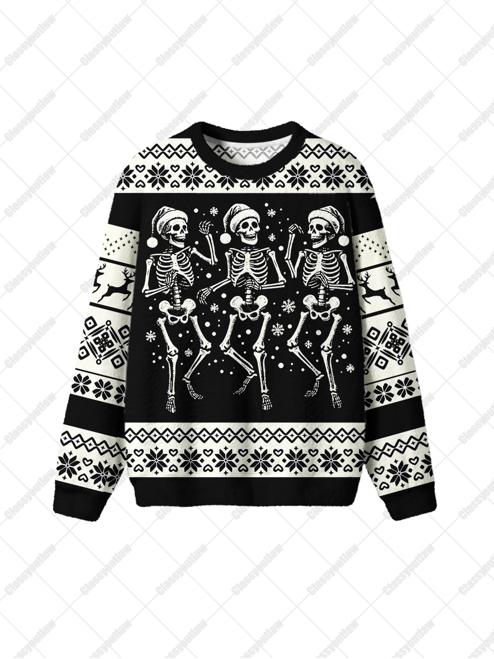 SKELETON UGLY CHRISTMAS SWEATSHIRT