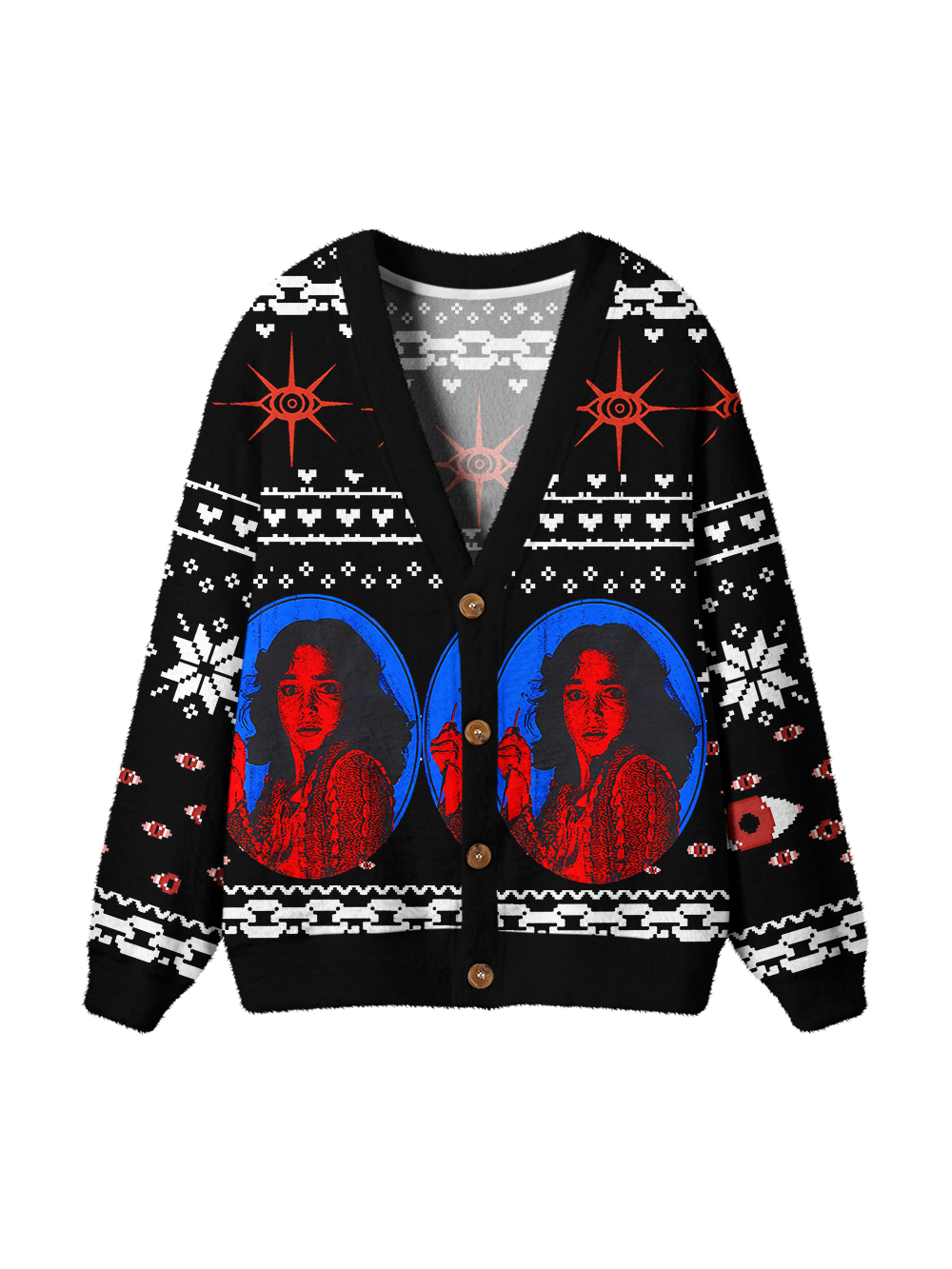 EYE OF SUSPIRIA UGLY CARDIGAN SWEATERS