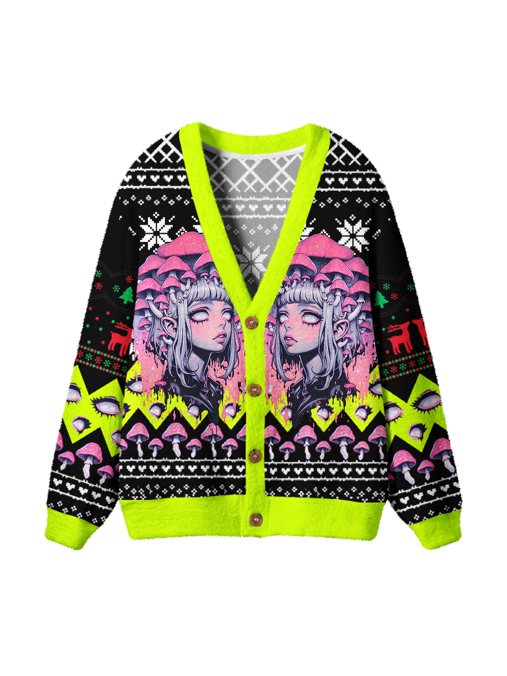 FUNGAL REVERIE UGLY CARDIGAN SWEATERS
