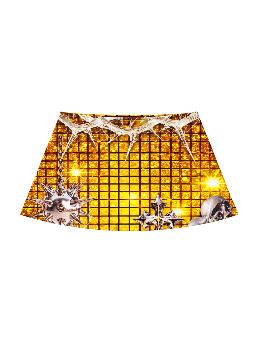 GOLDEN CHAOS CLO PRINT MINI SKIRT