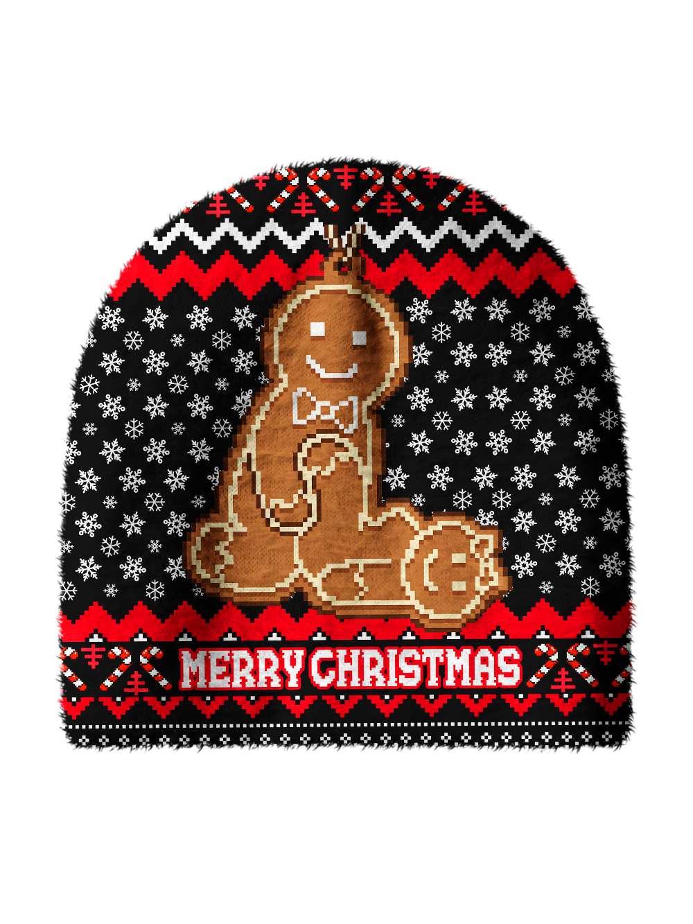 GINGER BREAK PRINT KNIT BEANIE