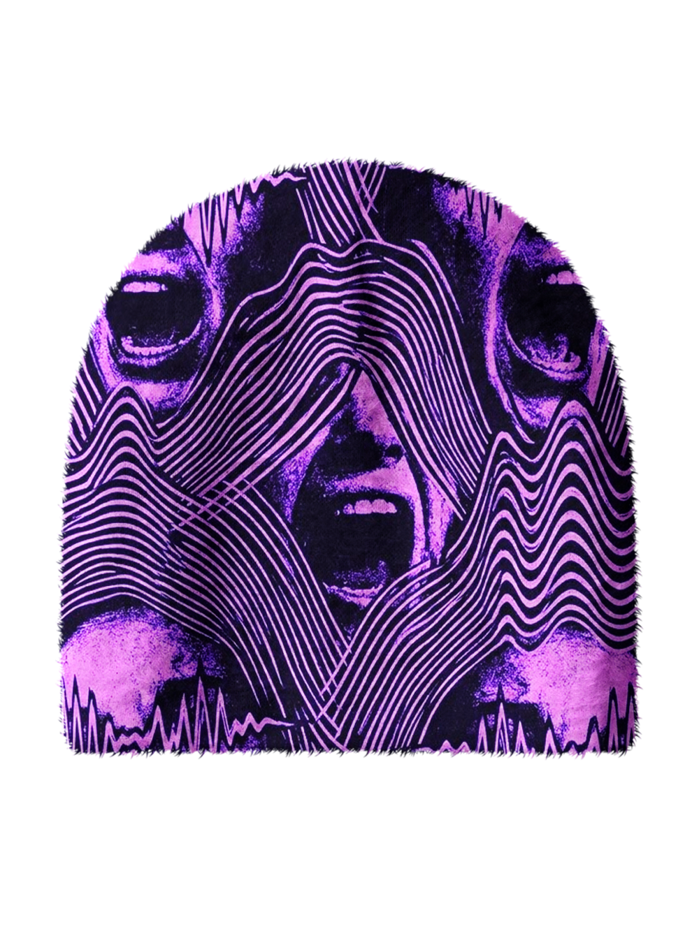 SCREAM WAVE PRINT KNIT BEANIE