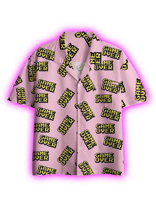 Game Over Vibes Button Up Pocket Shirt