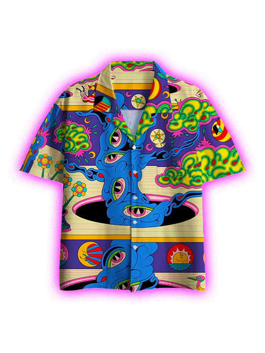 Surreal Escape Button Up Pocket Shirt