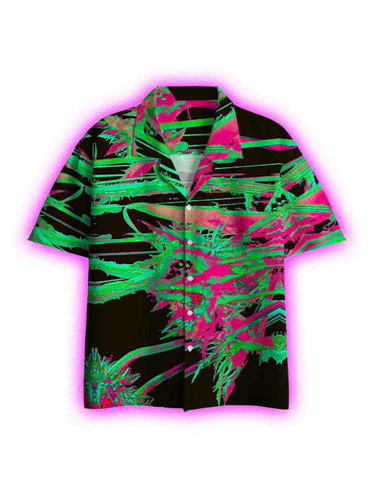 Electric Bloom Button Up Pocket Shirt