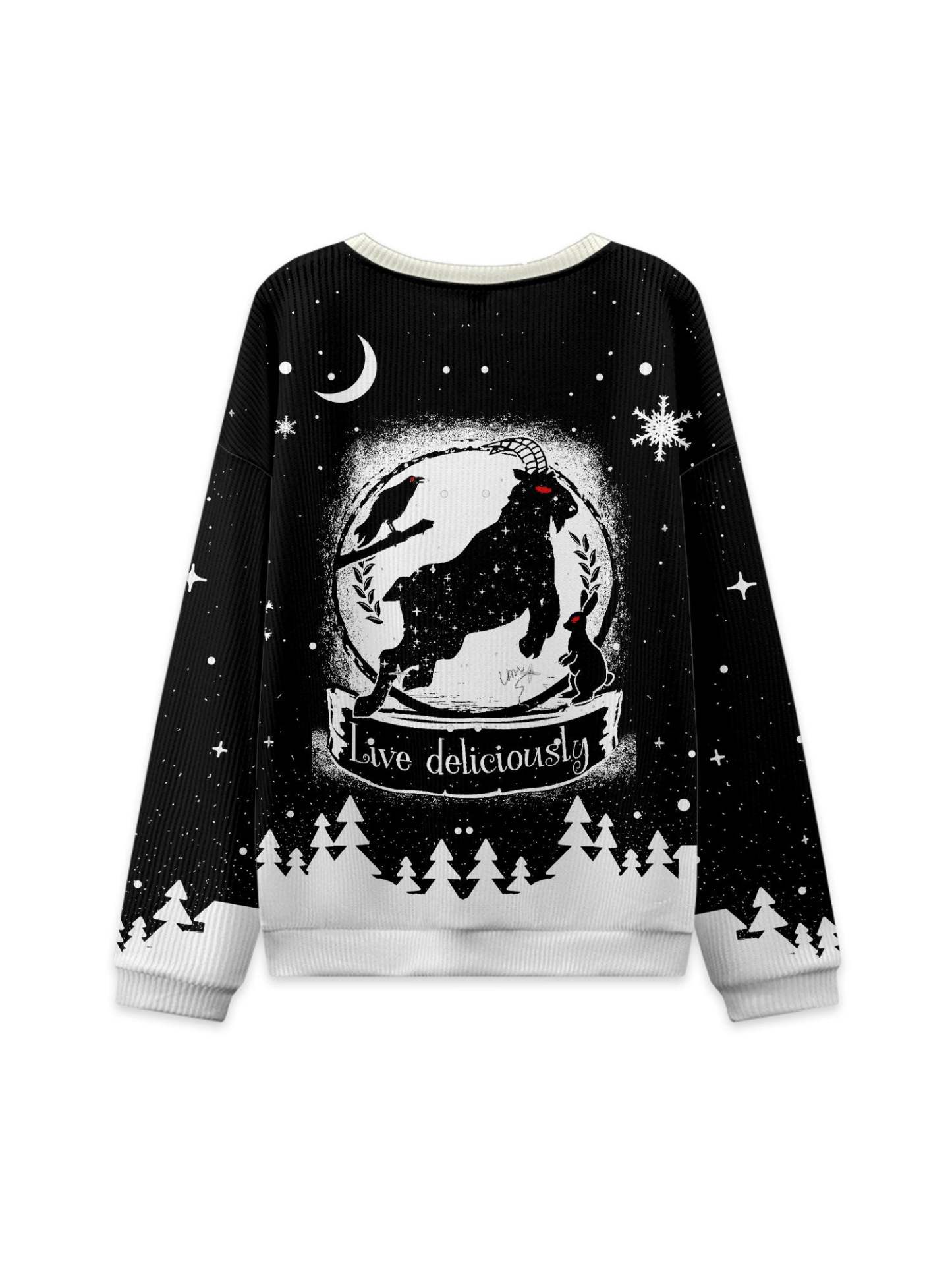 LIVE DELICIOUSLY UGLY CHRISTMAS SWEATSHIRT