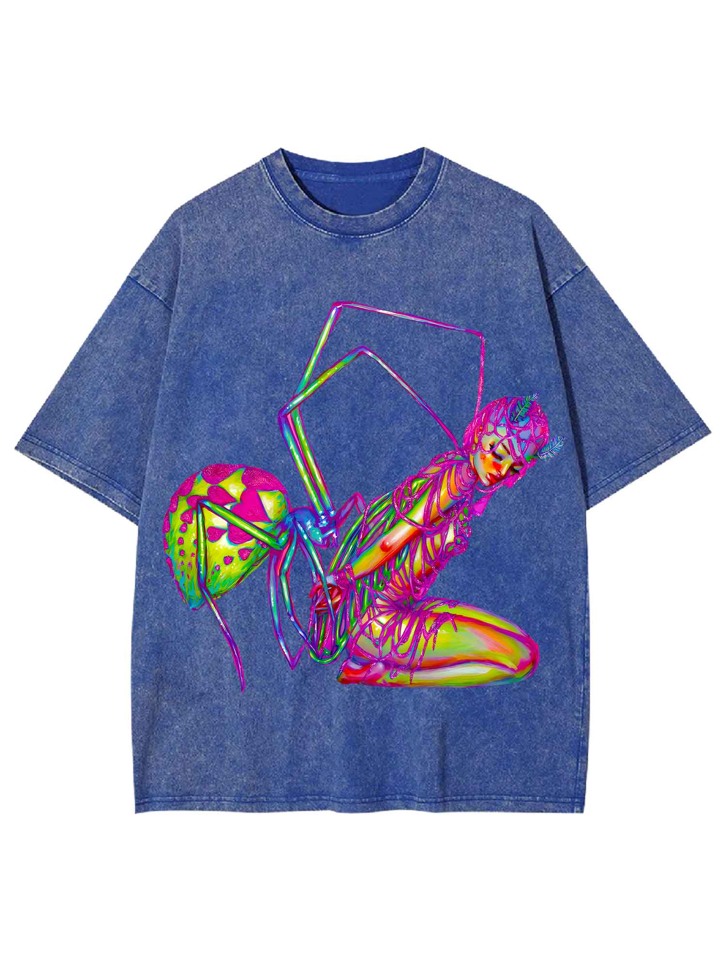 NEON SPIDER HYBRID WASHED TSHIRT
