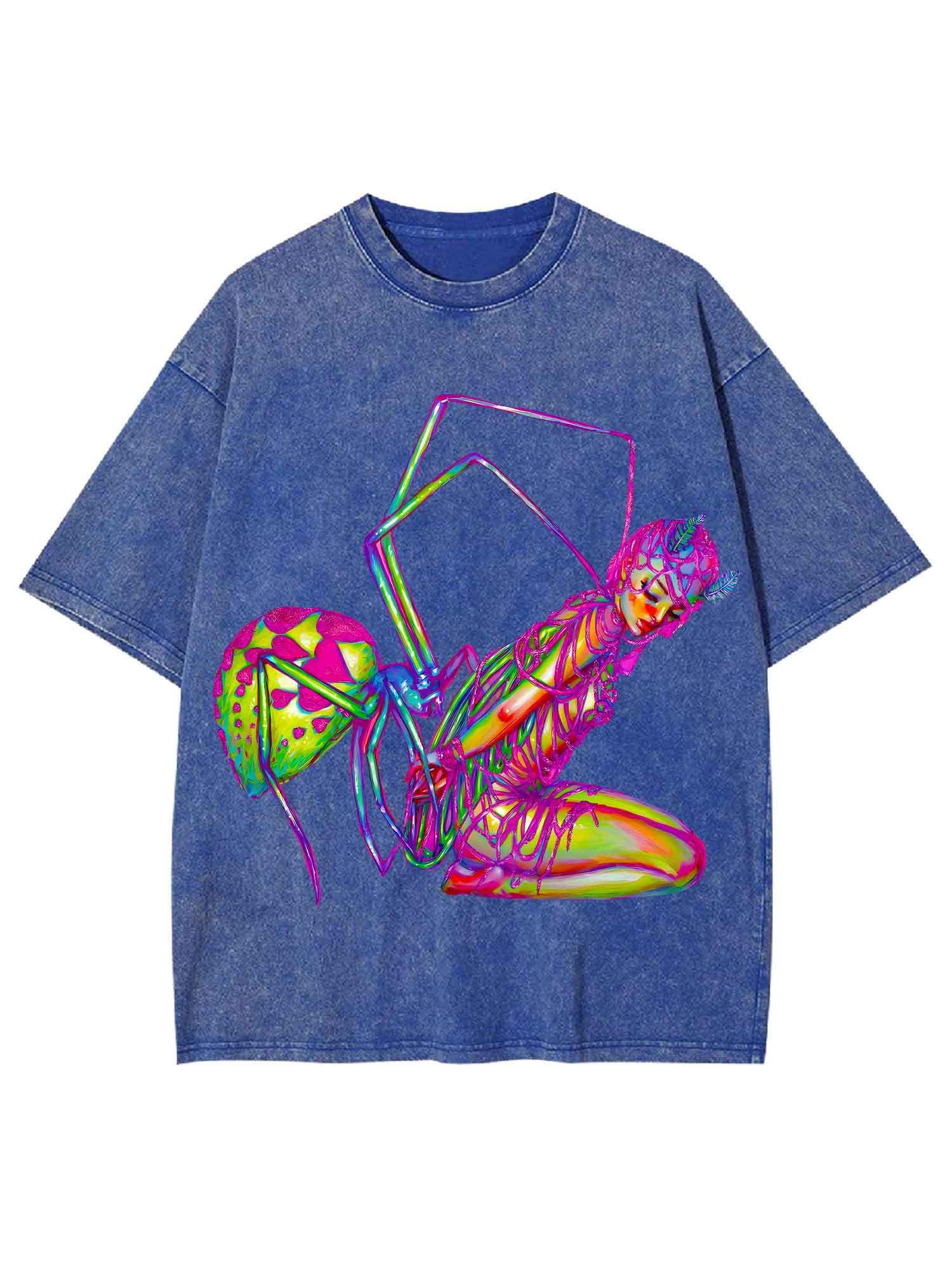 NEON SPIDER HYBRID WASHED TSHIRT