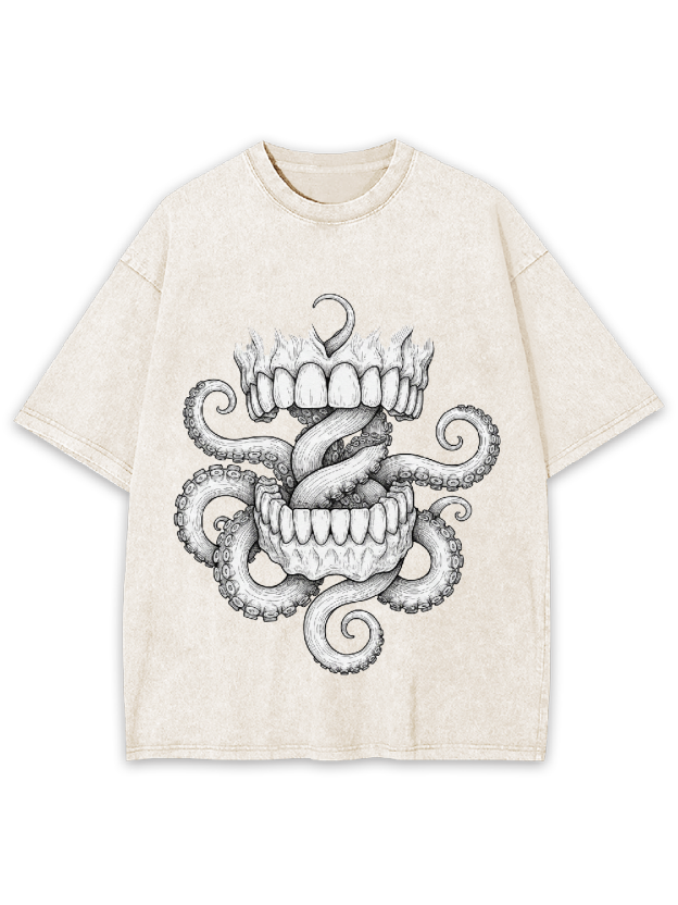 Tentacle Bite Washed Tshirt