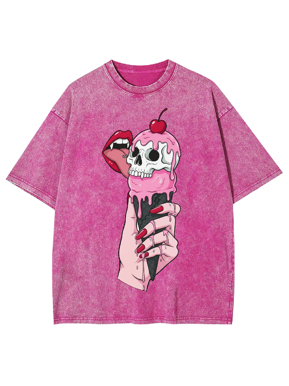 Skull Ice Cream Washed Tshirt