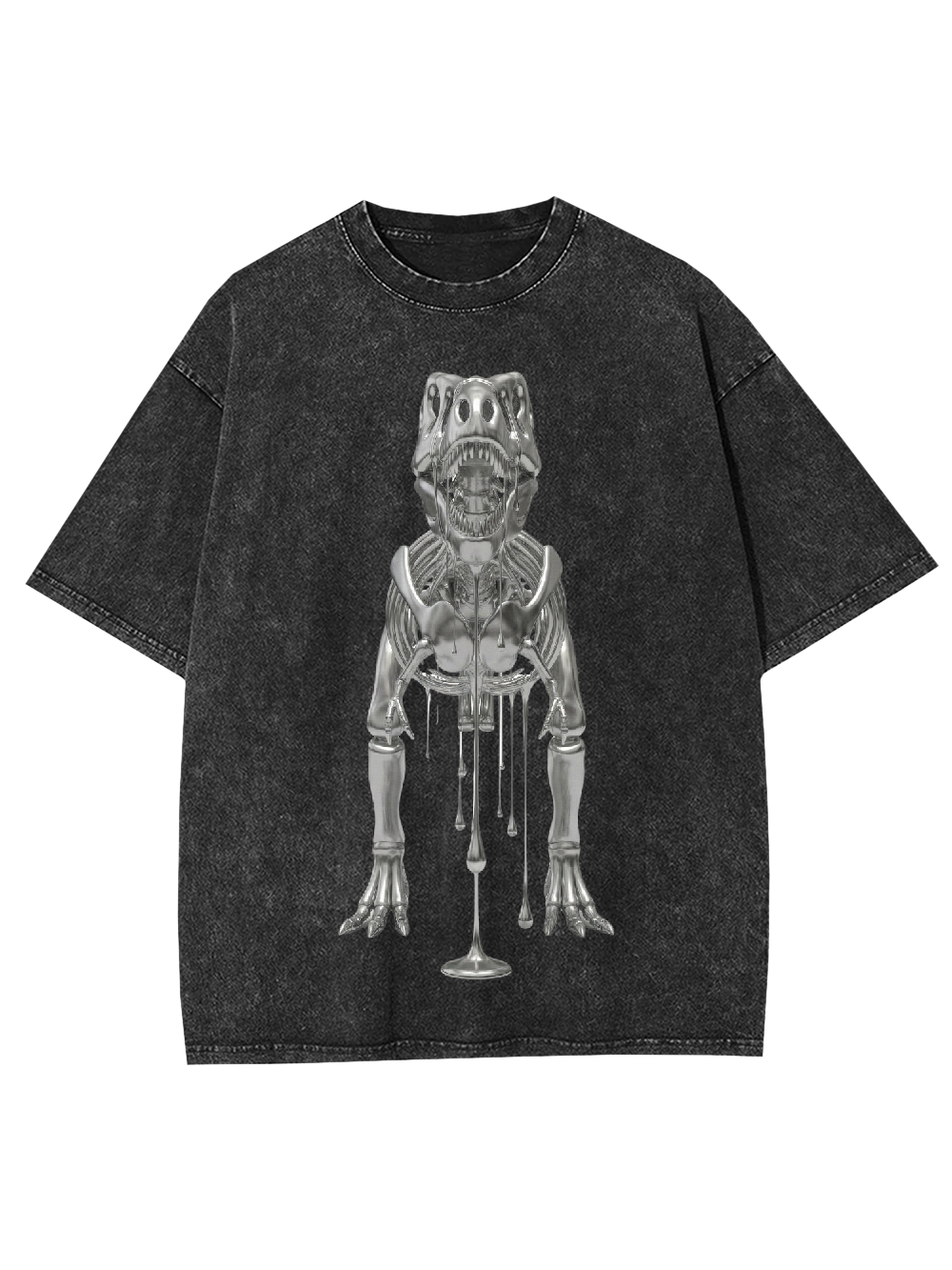 Liquid Dinosaur Skeleton Washed Tshirt