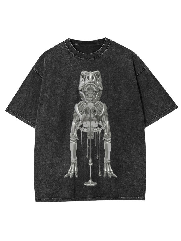 Liquid Dinosaur Skeleton Washed Tshirt