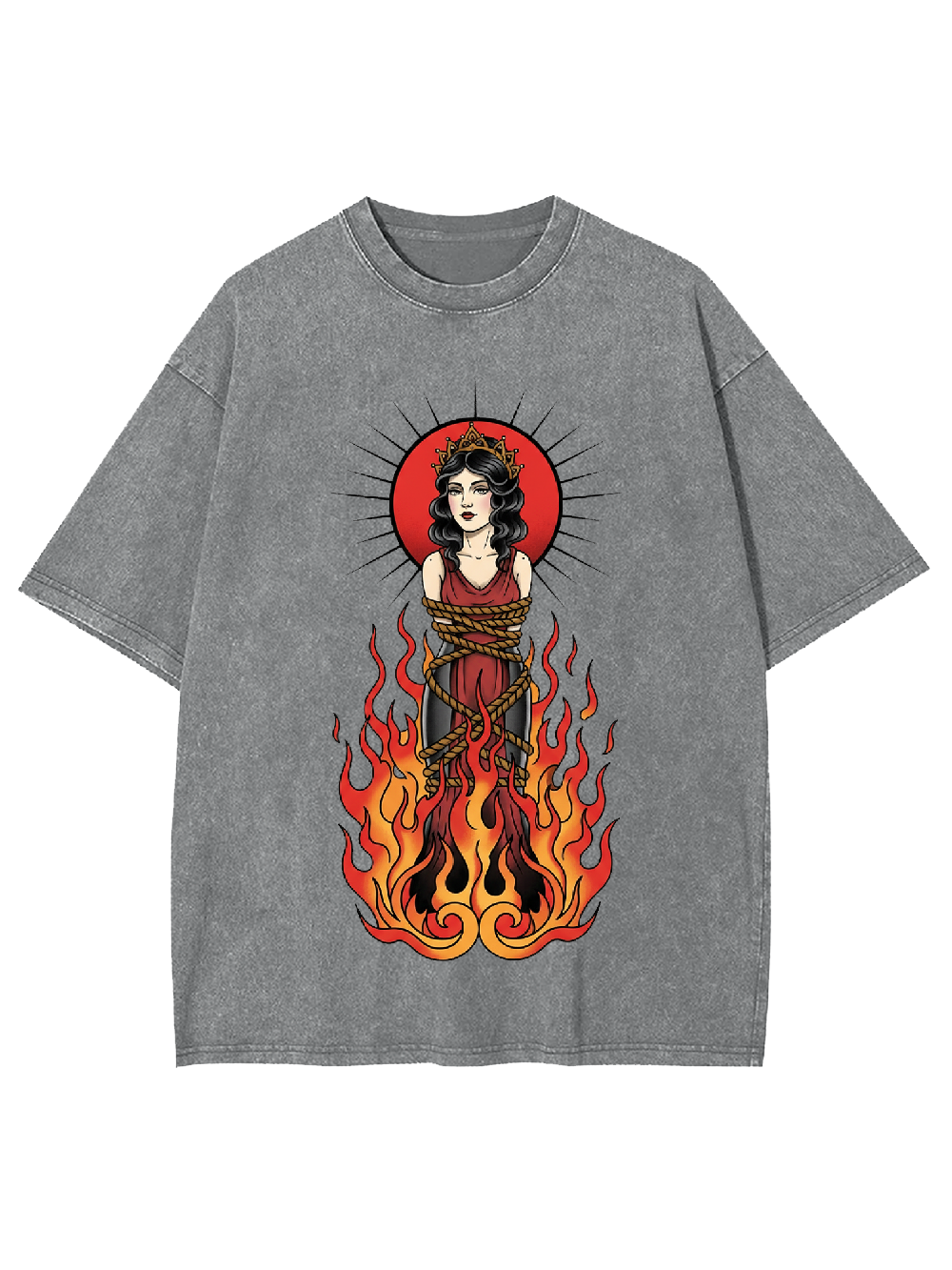 Burning Saint Washed Tshirt