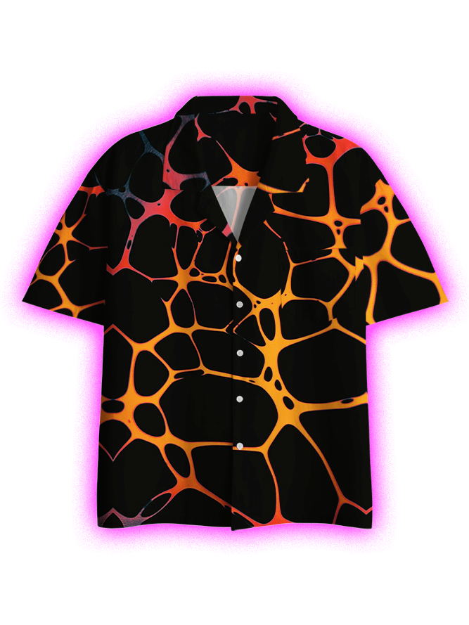 Fractured Glow Button Up Pocket Shirt