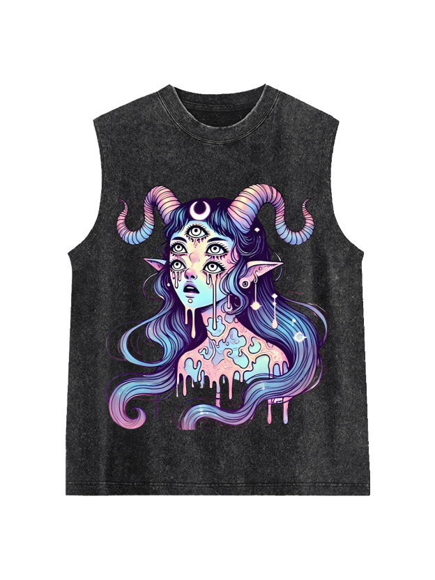 Mystic Melting Siren Washed Tank Top