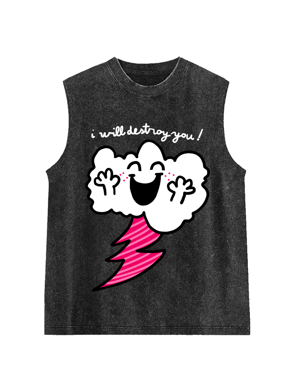 I Will Destroy You! Washed Tank Top