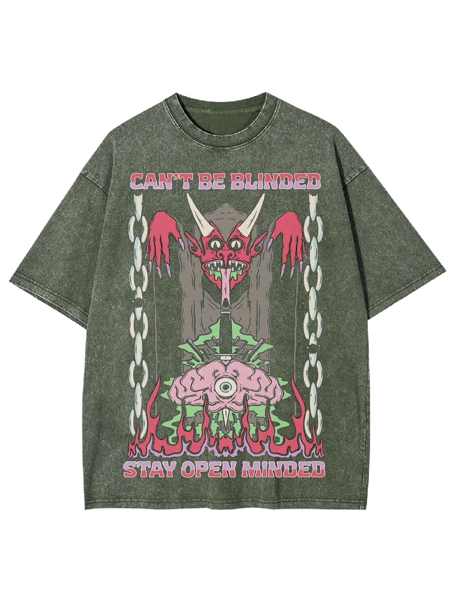 Can't Be Blinded Stay Open Minded Washed Tshirt