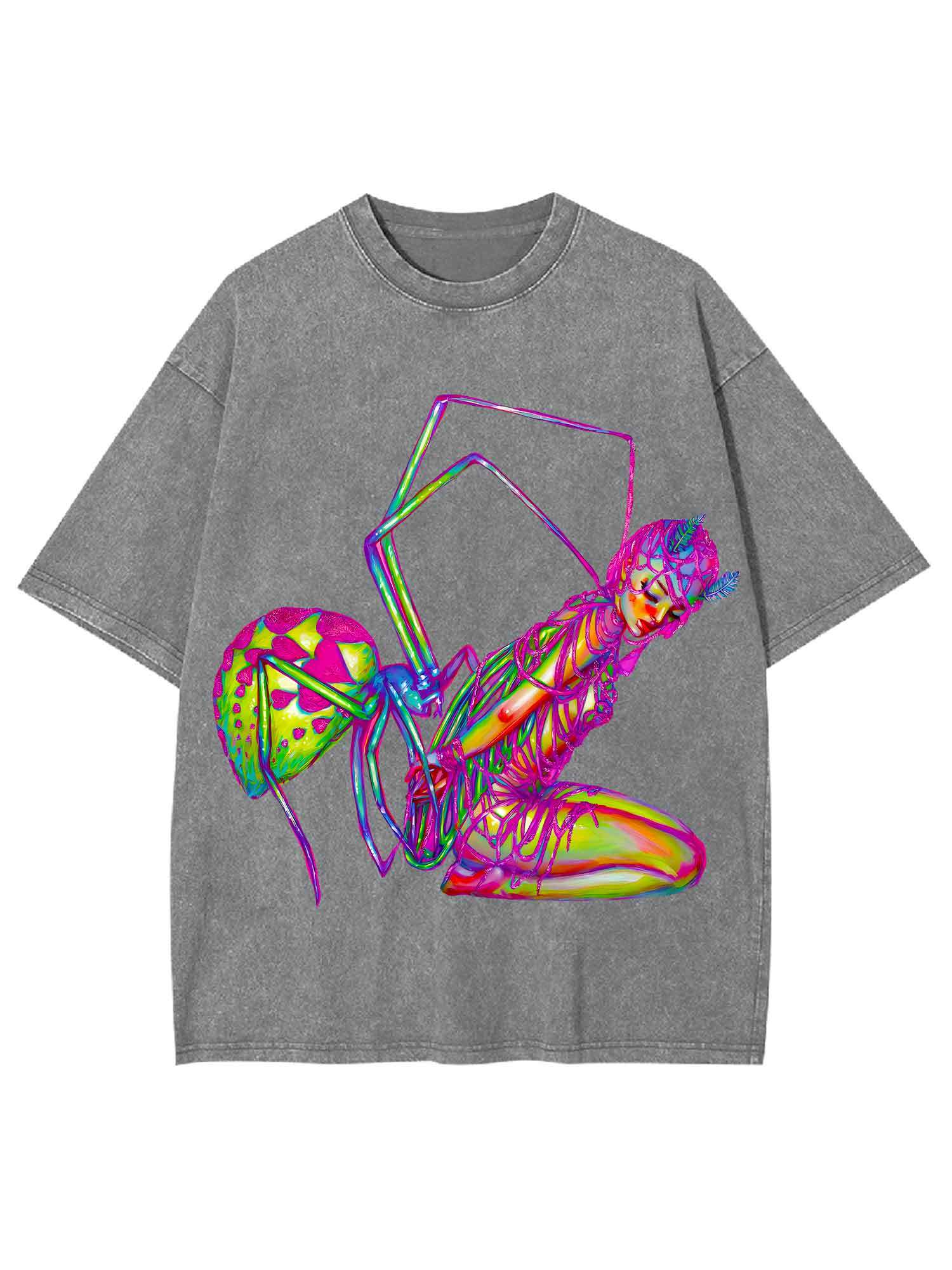 NEON SPIDER HYBRID WASHED TSHIRT