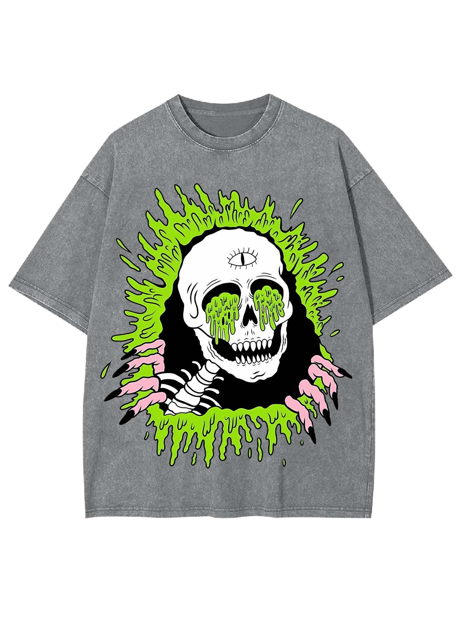 Melting Skull Washed Tshirt
