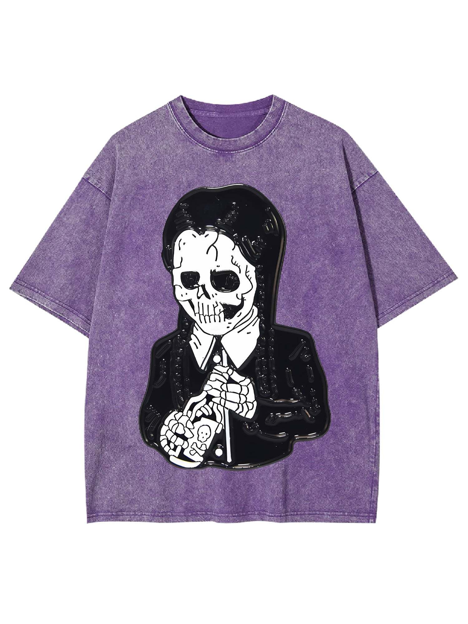Wednesday Addams Washed Tshirt-ClassyOutlaw Sale