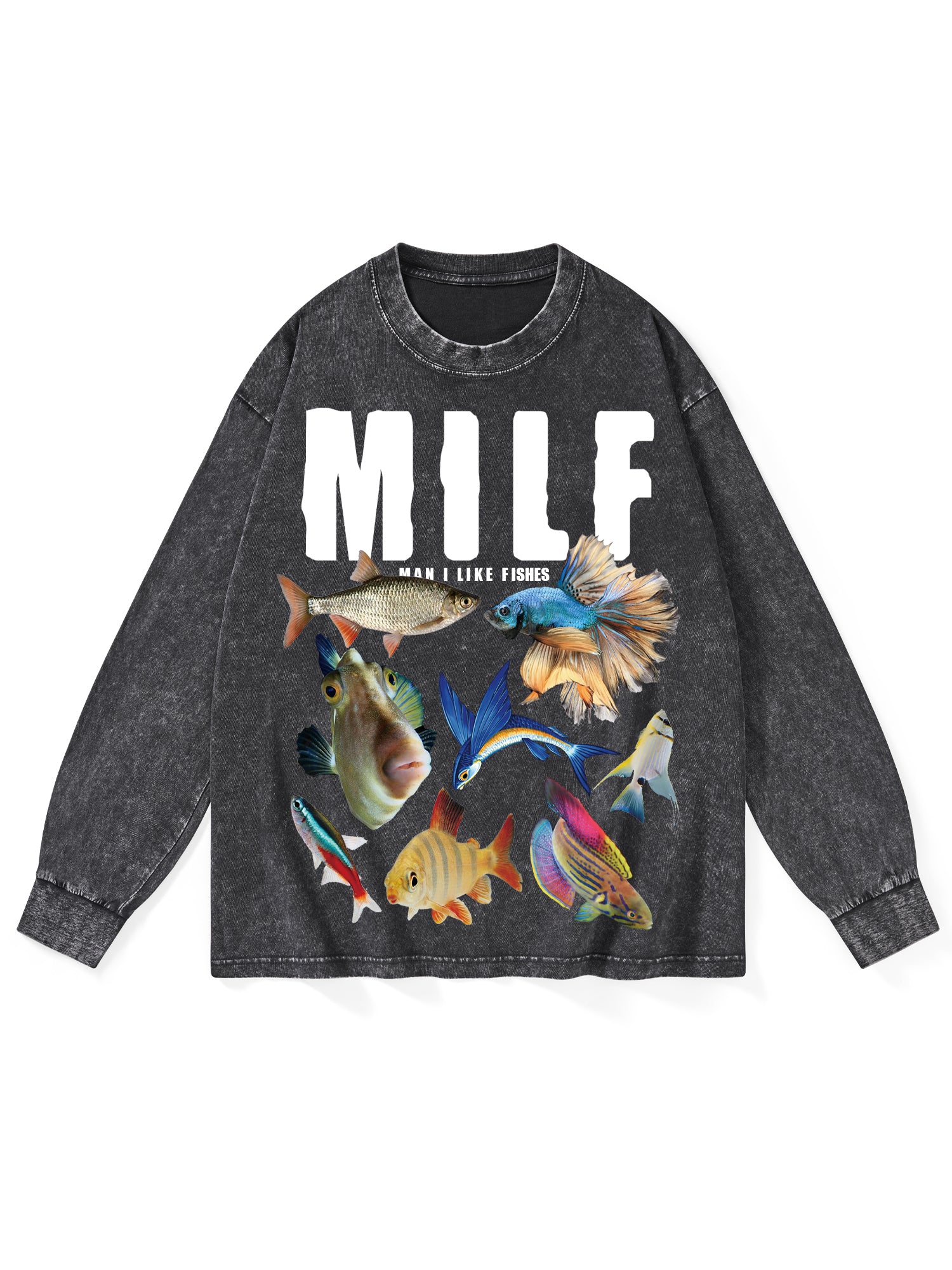 Milf Washed Long-Sleeve Tshirt-ClassyOutlaw