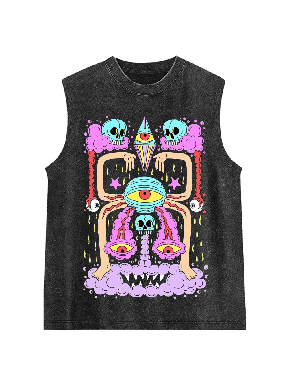 Death And Deranged Washed Tank Top
