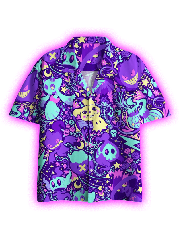 Haunted Whimsy Button Up Pocket Shirt
