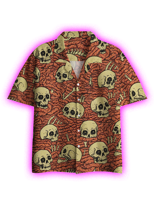 Bones and Chaos Button Up Pocket Shirt