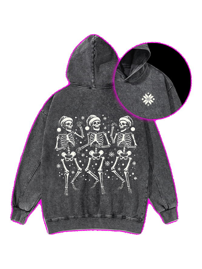 SKELETON WASHED HOODIE