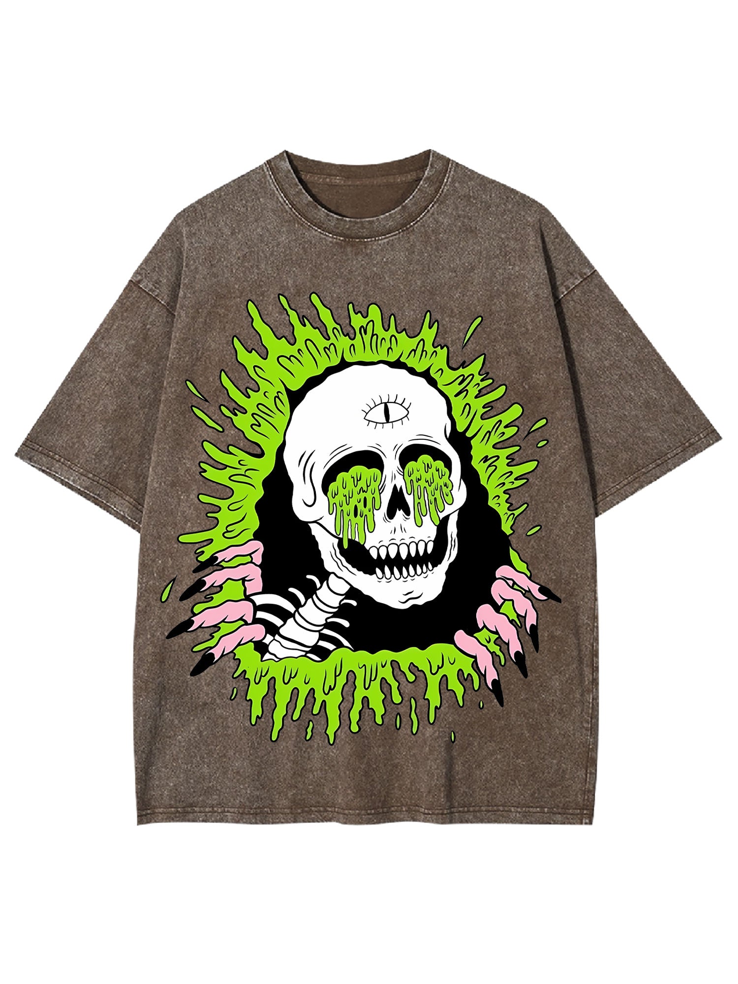 Melting Skull Washed Tshirt