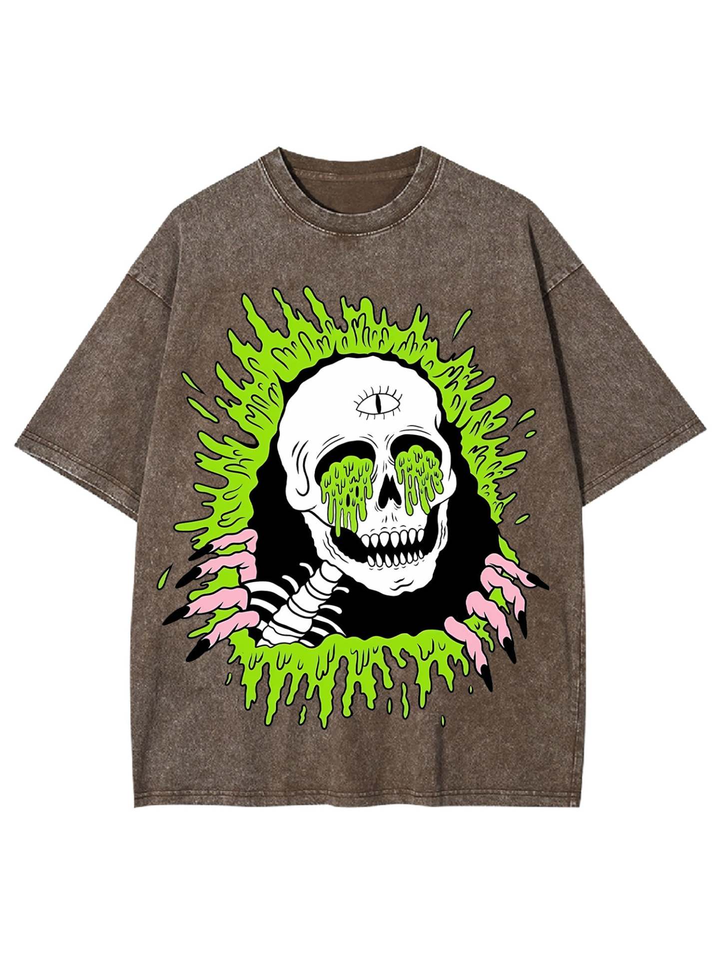 Melting Skull Washed Tshirt