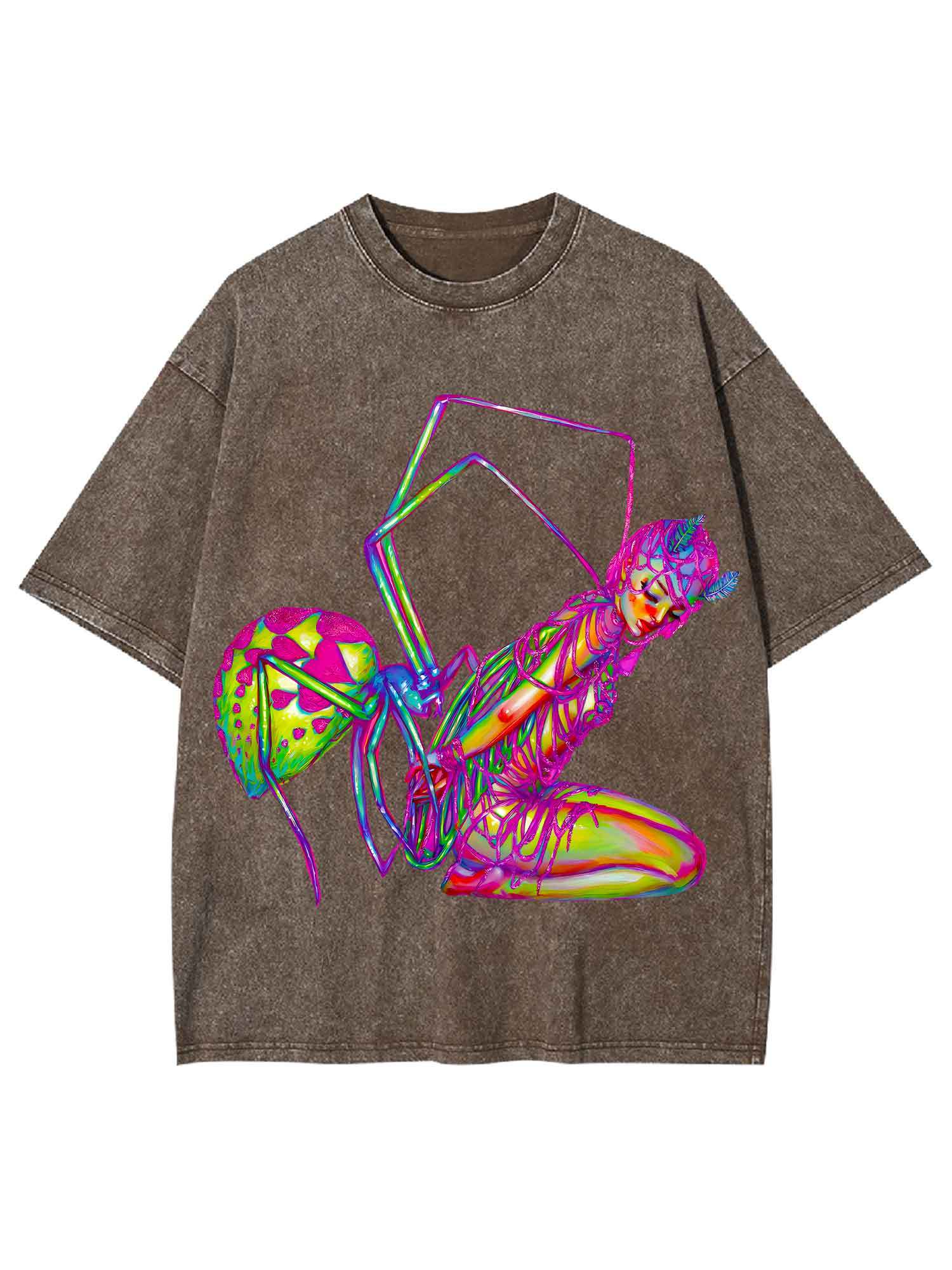 NEON SPIDER HYBRID WASHED TSHIRT