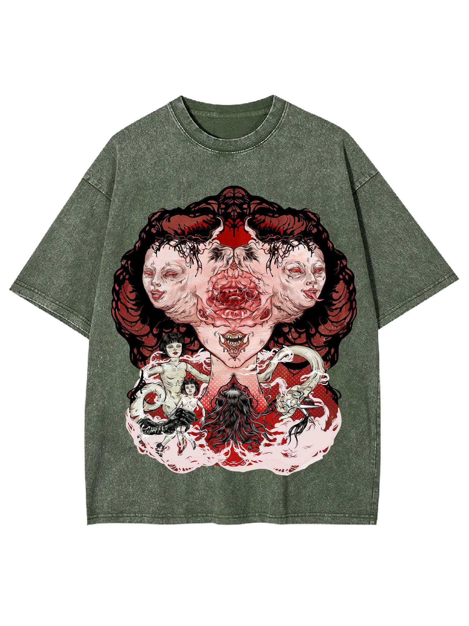 Faces Of The Unknown Washed Tshirt